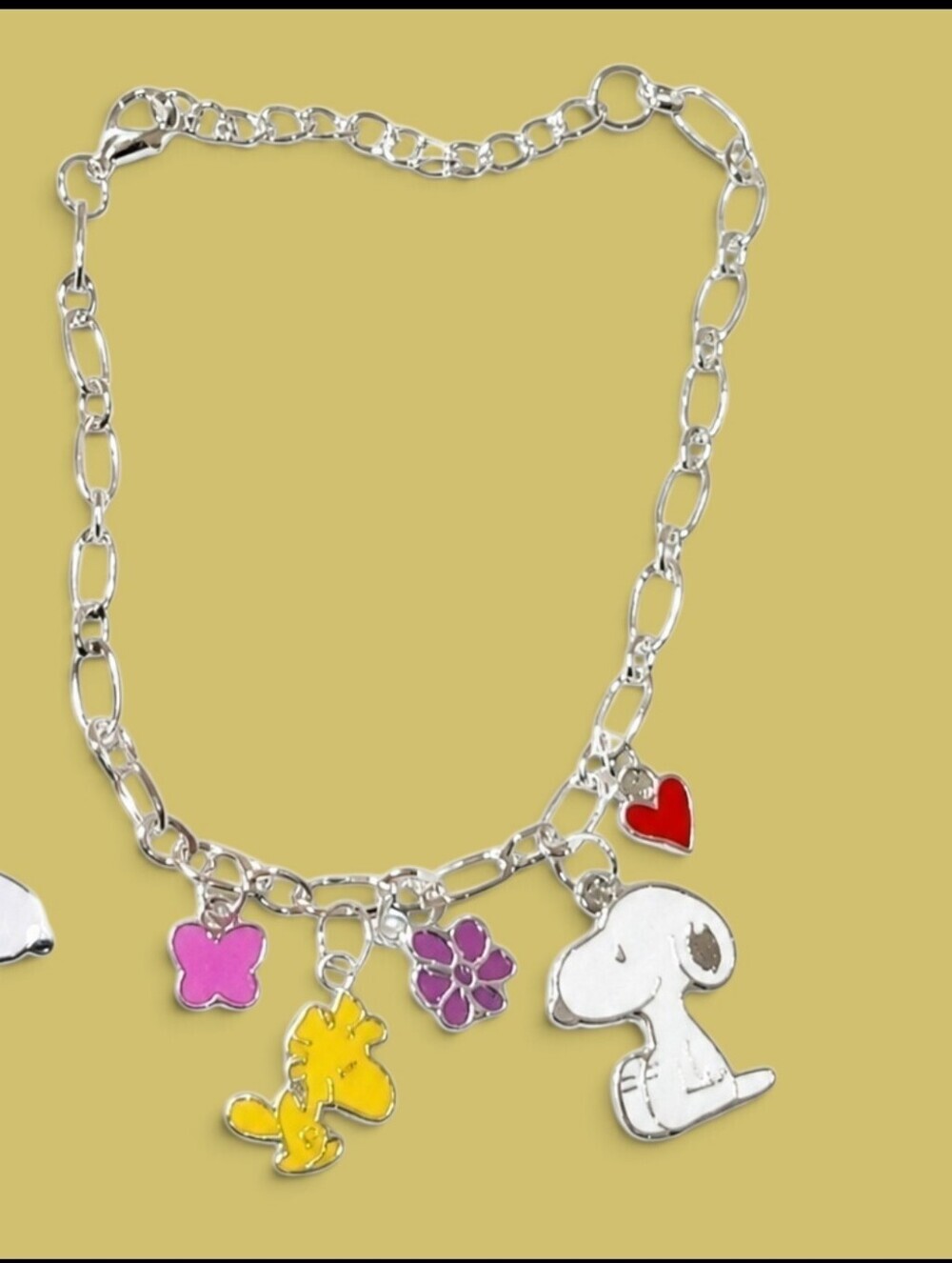 Peanuts -NWT, Snoopy Woodstock Necklace & Bracelet,Adjustable, Stainless, Enamel - Picture 5 of 7